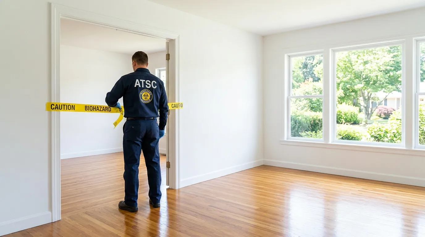 Certified biohazard cleanup crew performing Decomposition Cleanup in Maryland Heights